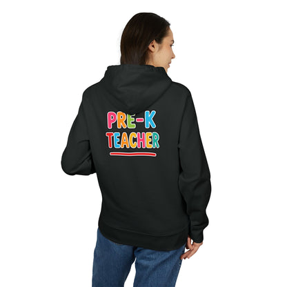 Pre-K Teacher Hoodie — Colorful Backprint Teacher Appreciation Gift