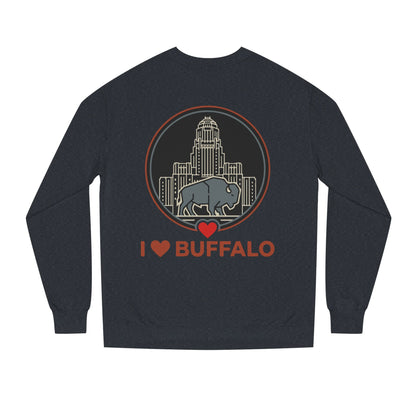 I  Buffalo Sweatshirt — Buffalo Skyline & Bison Graphic Crewneck