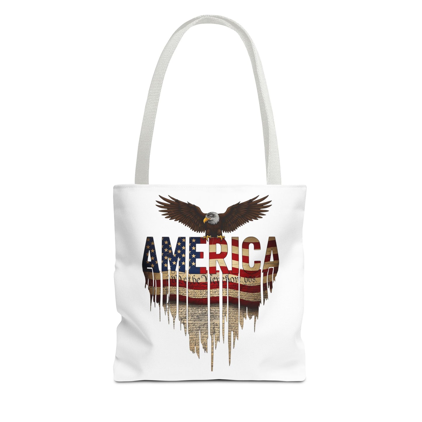 America Eagle Flag Tote Bag – Patriotic USA Canvas Tote