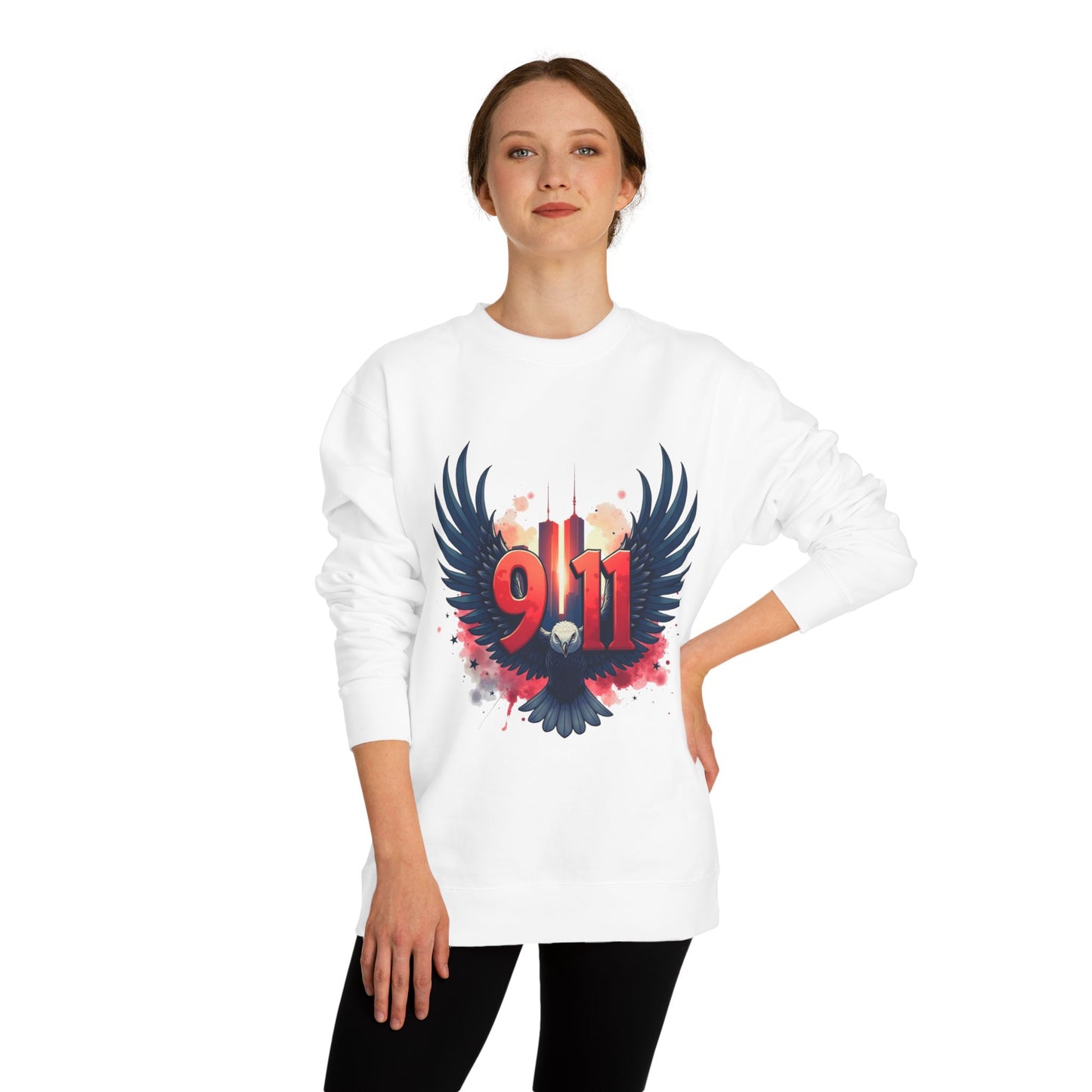 9/11 Memorial Sweatshirt – Eagle Wings Tribute Crewneck