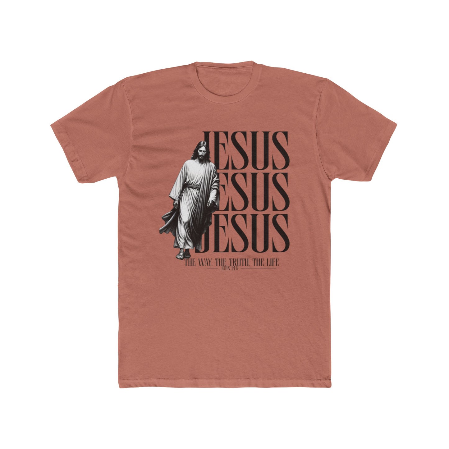 Jesus Repeat Graphic T-Shirt — "Jesus, Jesus, Jesus" Faith Tee