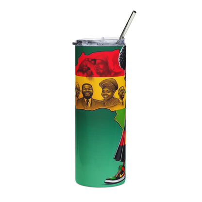 Black 365 Days Stainless Steel Tumbler – Pan-African Pride 20oz Travel Cup