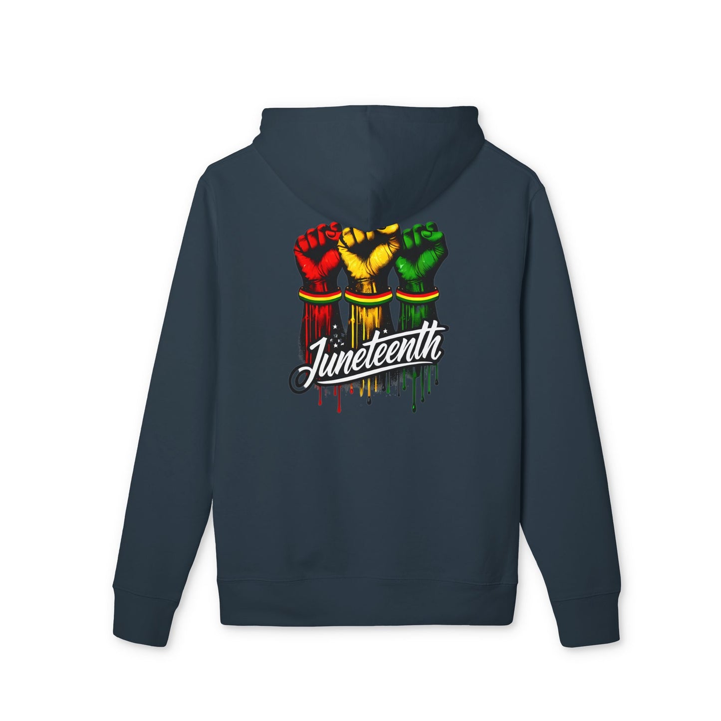 Juneteenth Raised Fists Hoodie — Black History Celebration Pullover