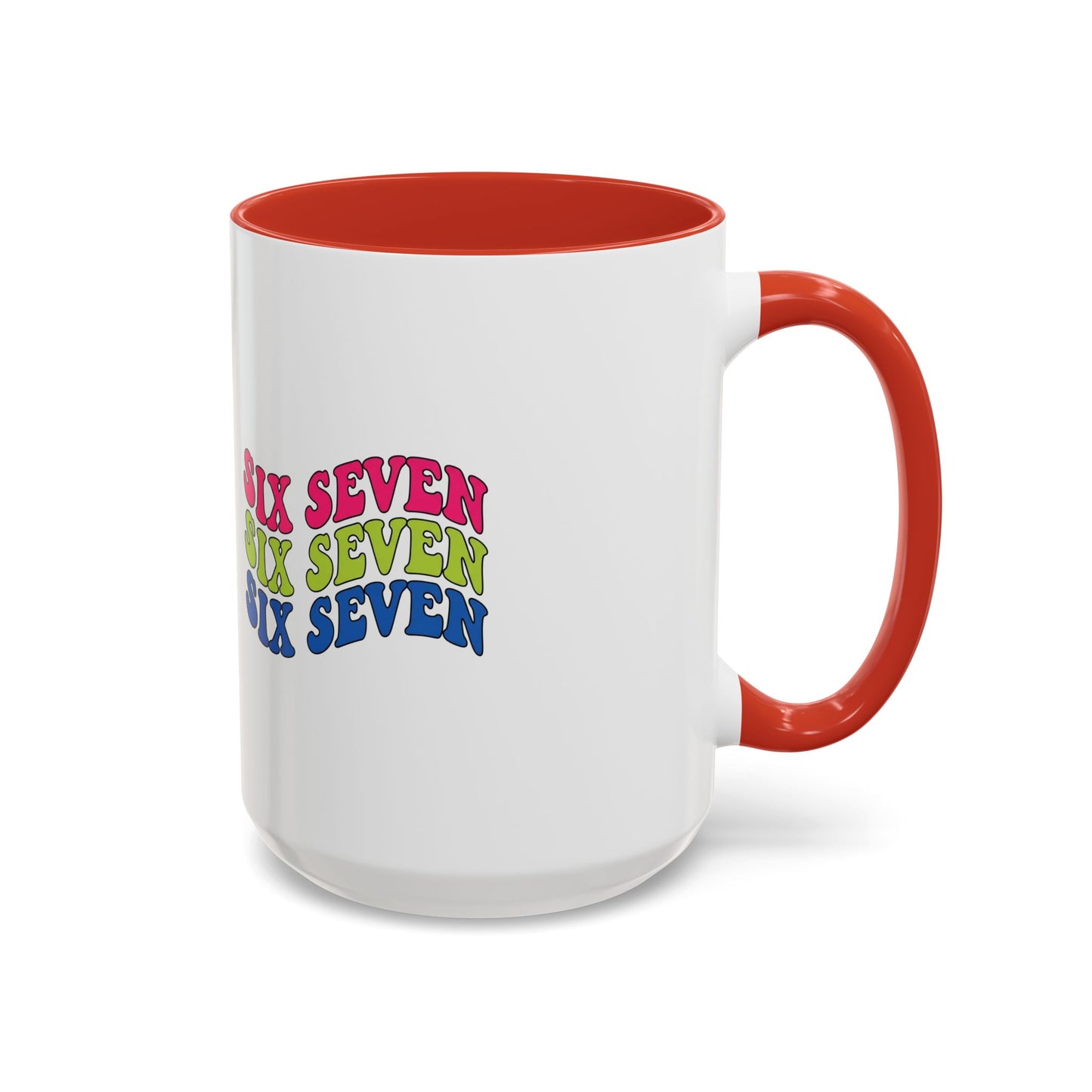 Six Seven Retro Accent Coffee Mug — Colorful 11/15oz Ceramic Tea Cup