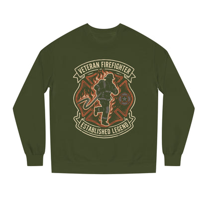 Veteran Firefighter Crewneck Sweatshirt - "Established Legend" Tribute