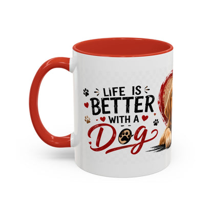 Pawsitive Vibes Coffee Mug - "Wag More, Worry Less" Dog Lover Accent Mug