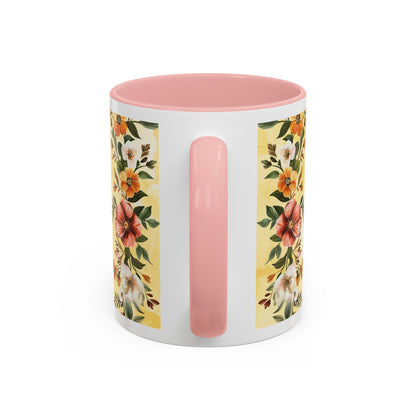 She Is Mom Floral Accent Coffee Mug — 'She is Peace, She is Home' Mother's Day Gift