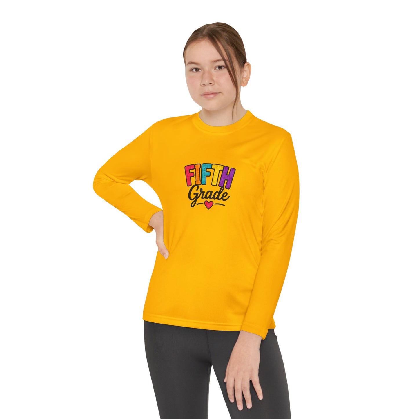 Fifth Grade Youth Long Sleeve Tee — Colorful Back-to-School Shirt