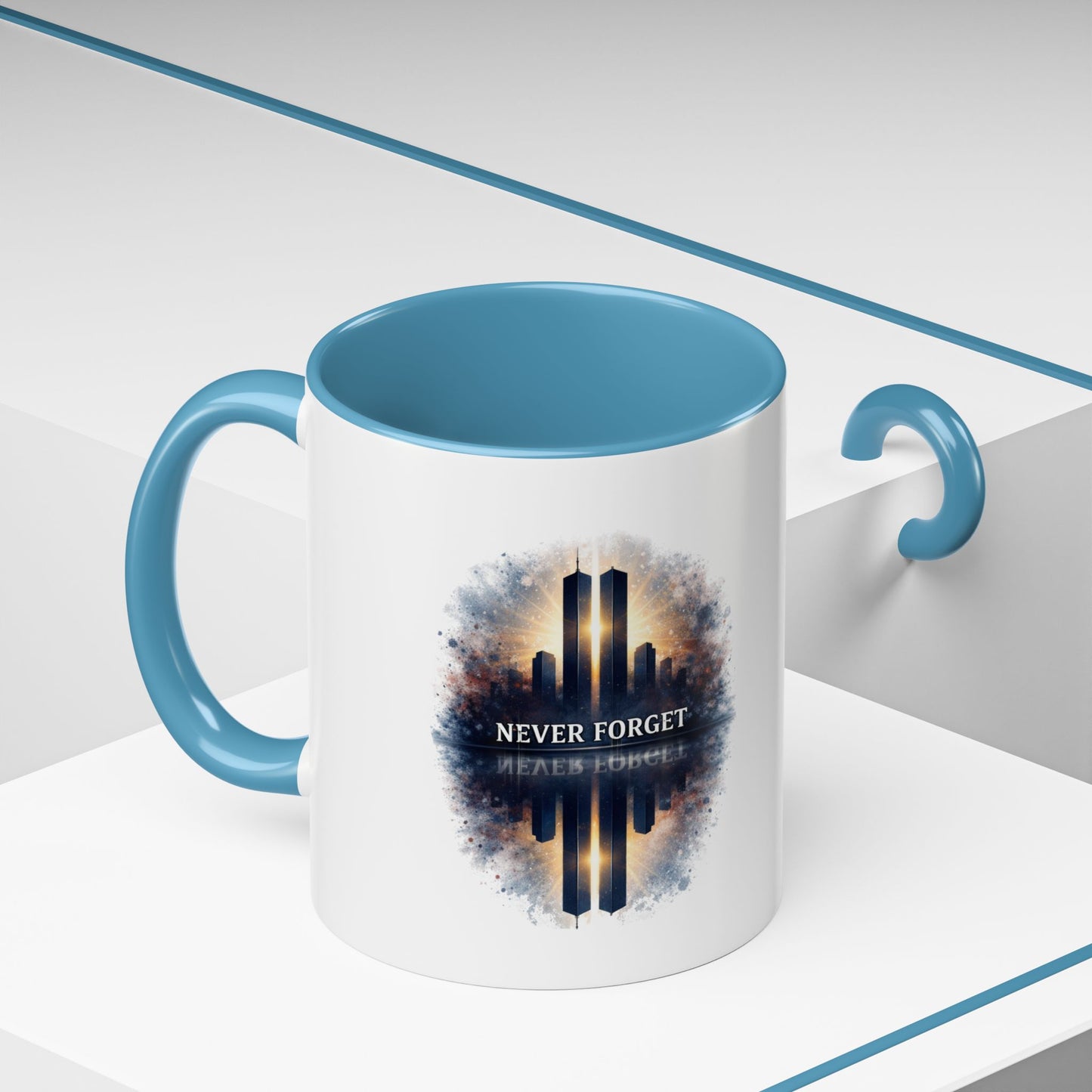 Never Forget 9/11 Memorial Accent Coffee Mug (11/15oz)