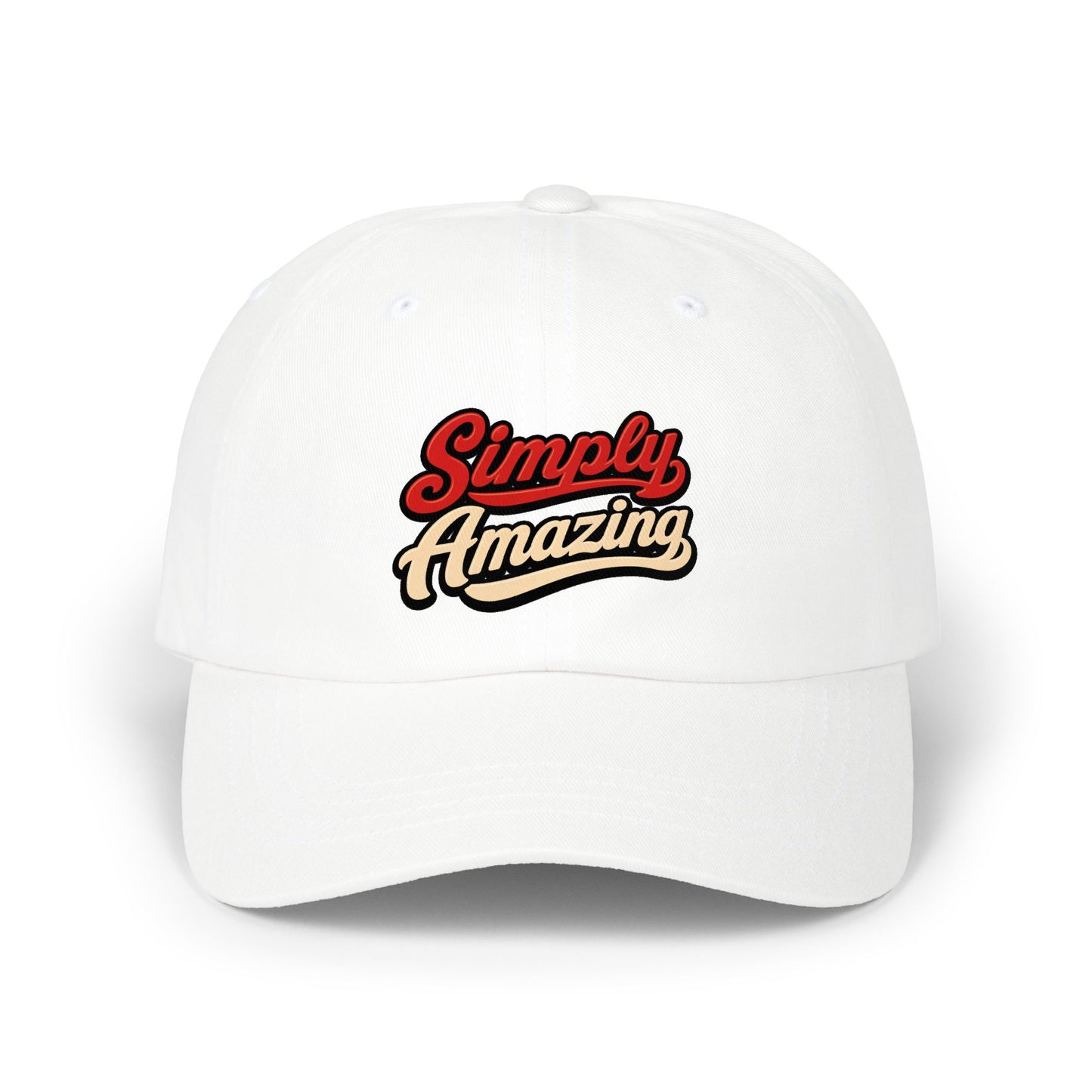 Classic Dad Cap — "Simply Amazing" Embroidered Dad Hat