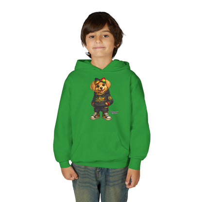 Youth Hoodie — Black Excellence Bear Graphic Sweatshirt (Kids)