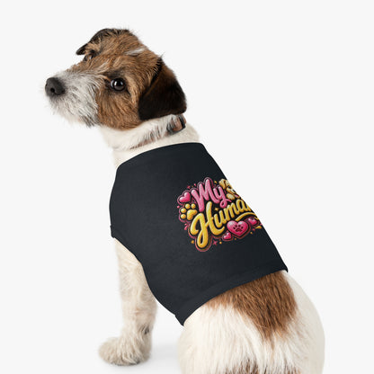 My Human Pet Tank Top — Cute Dog Paw & Heart Graphic