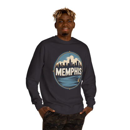 Memphis Skyline Crewneck Sweatshirt — Retro Cityscape Pullover