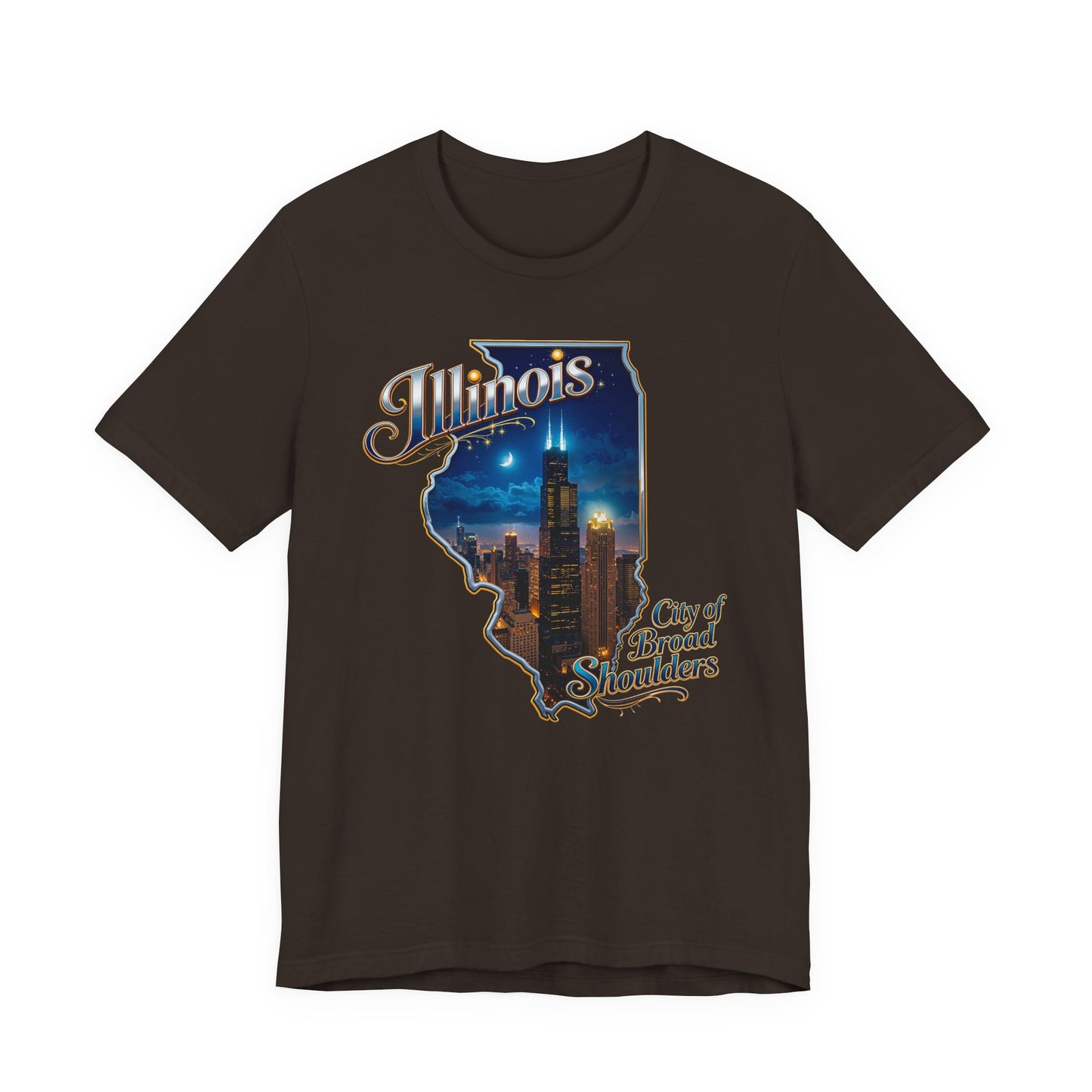 Illinois State Tee — 'City of Broad Shoulders' Chicago Skyline T-Shirt