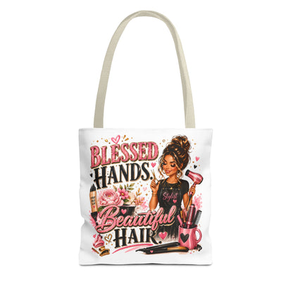 Blessed Hands Beautiful Hair Tote Bag — Hair Stylist Gift Tote