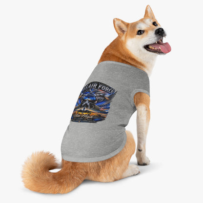 U.S. Air Force Pet Tank Top - "Aim High" Military Pilot Dog Shirt