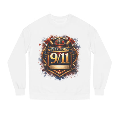 Never Forget 9/11 Sweatshirt — Memorial Firefighter Tribute Crewneck