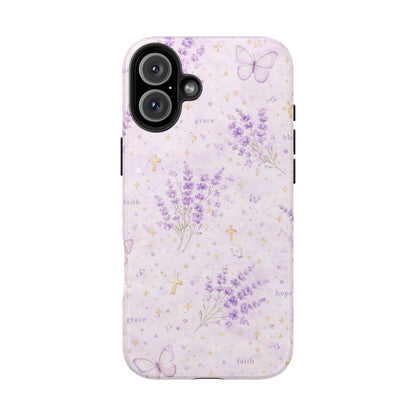 Faith Grace Blessed Phone Case | Christian Floral iPhone Case