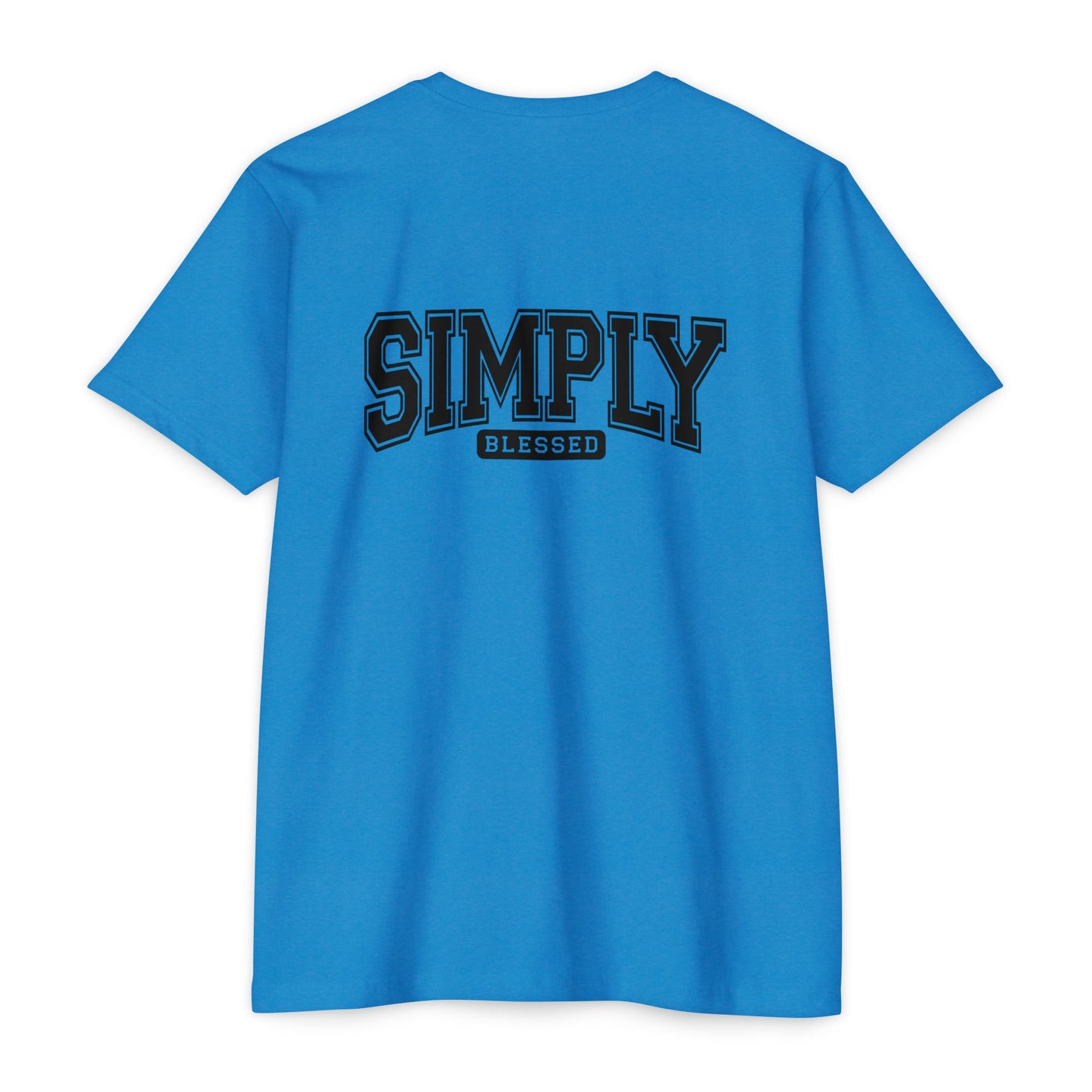 Simply Blessed T-Shirt — Vintage Collegiate Script Faith Tee