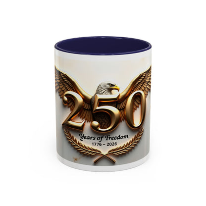 25 Years of Freedom Eagle Coffee Mug – 1776–2026 Commemorative Accent Mug