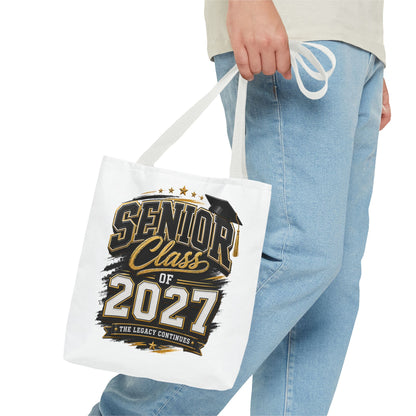 Senior Class of 2027 Tote Bag – Graduation Gift Tote with Cap Graphic