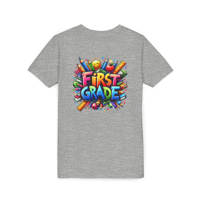 First Grade Kids Tee — Colorful Back-to-School Shirt for Boys & Girls