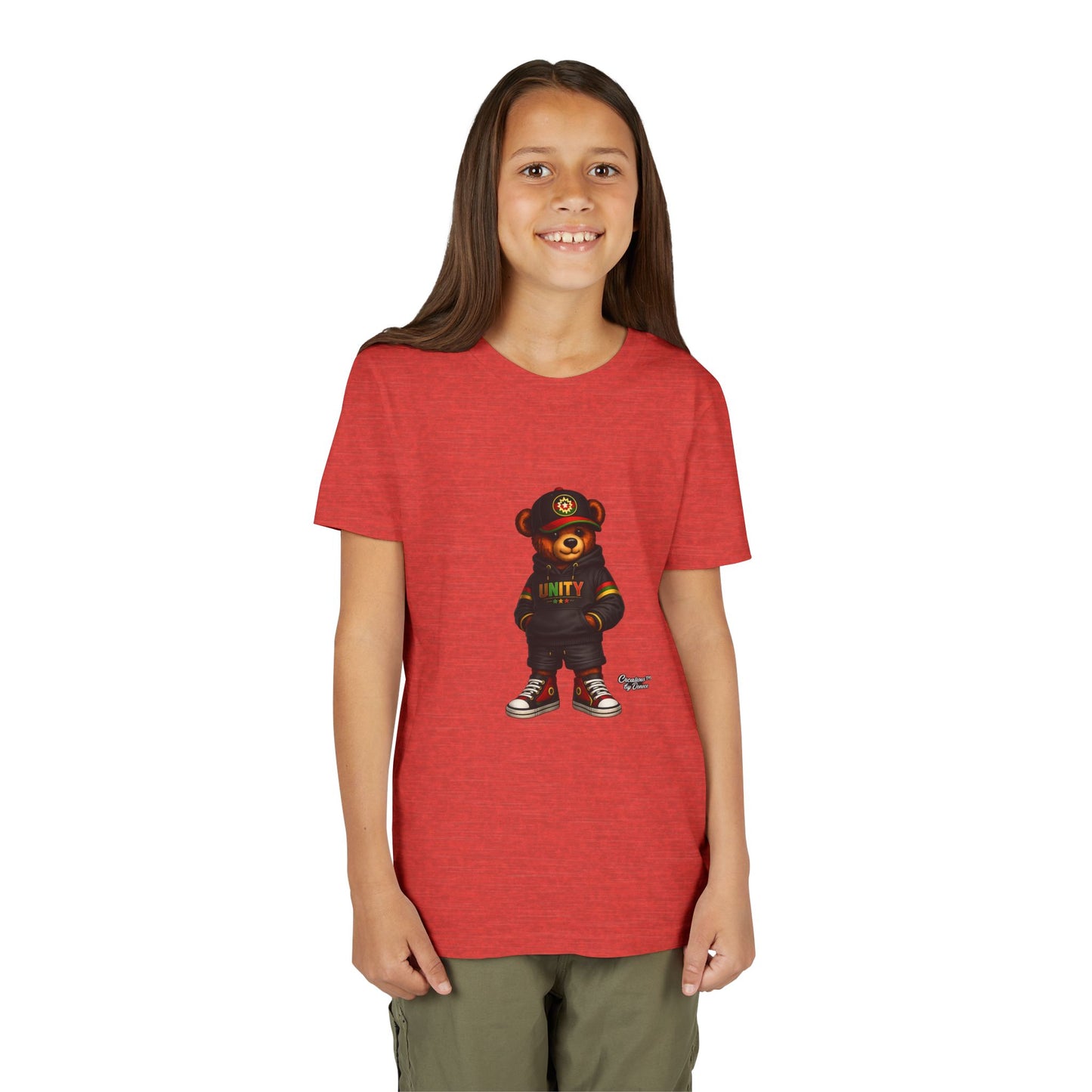 Youth T‑Shirt — Cool Bear Graphic Tee with 'UNITY' Hoodie Design