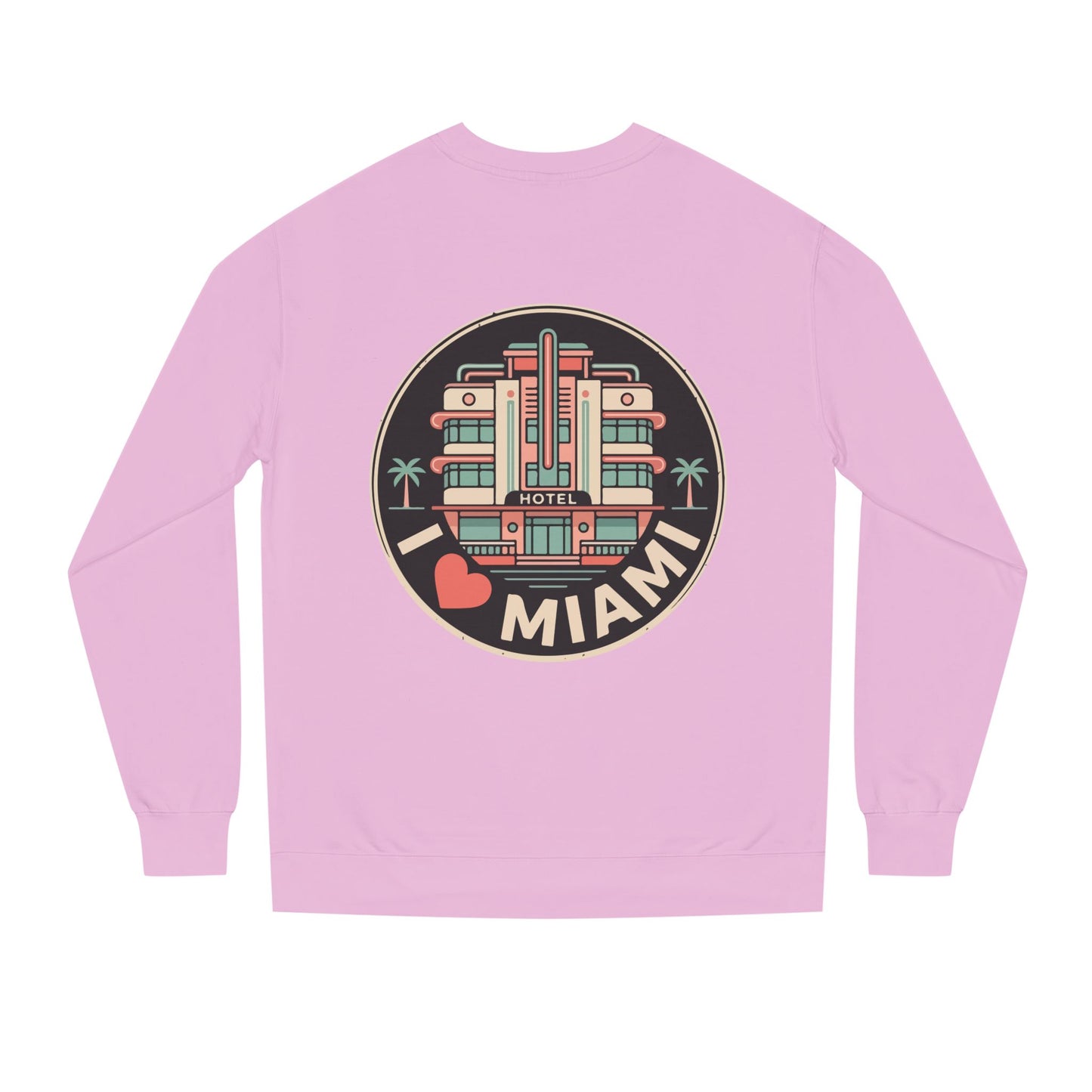 Miami Art Deco Sweatshirt — I Love Miami Vintage Hotel Crewneck