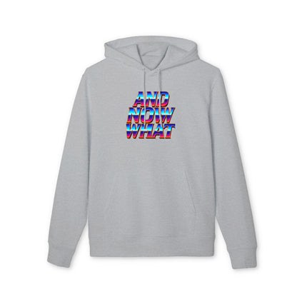 And Now What Hoodie — Retro Gradient Text Pullover