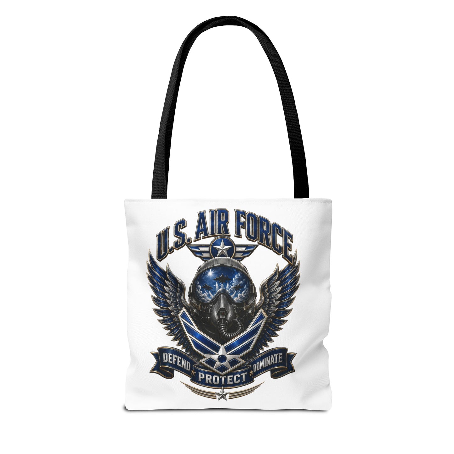 U.S. Air Force Emblem Tote Bag — Military Wings & Skull Design