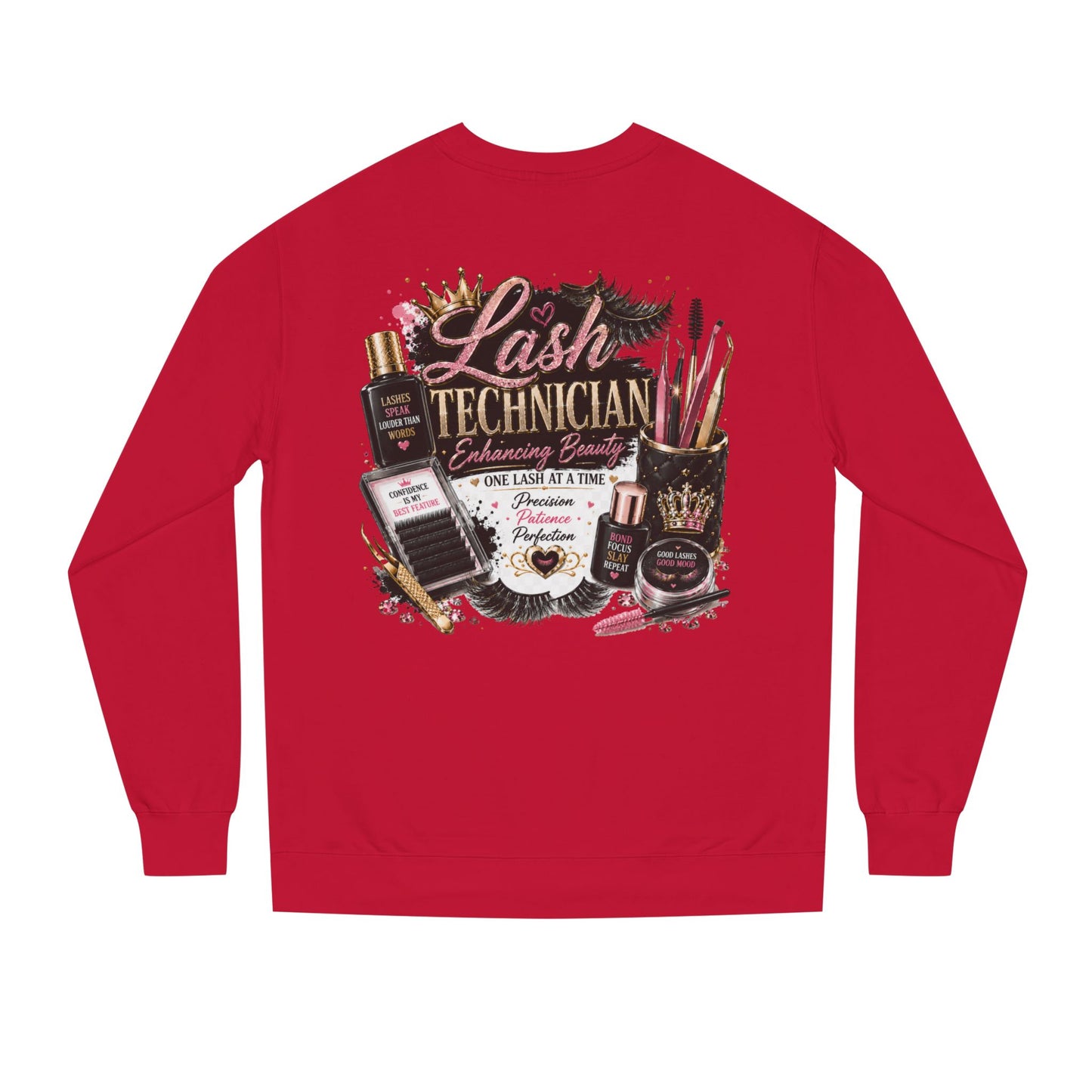 Lash Technician Crewneck Sweatshirt – Beauty Tools Graphic