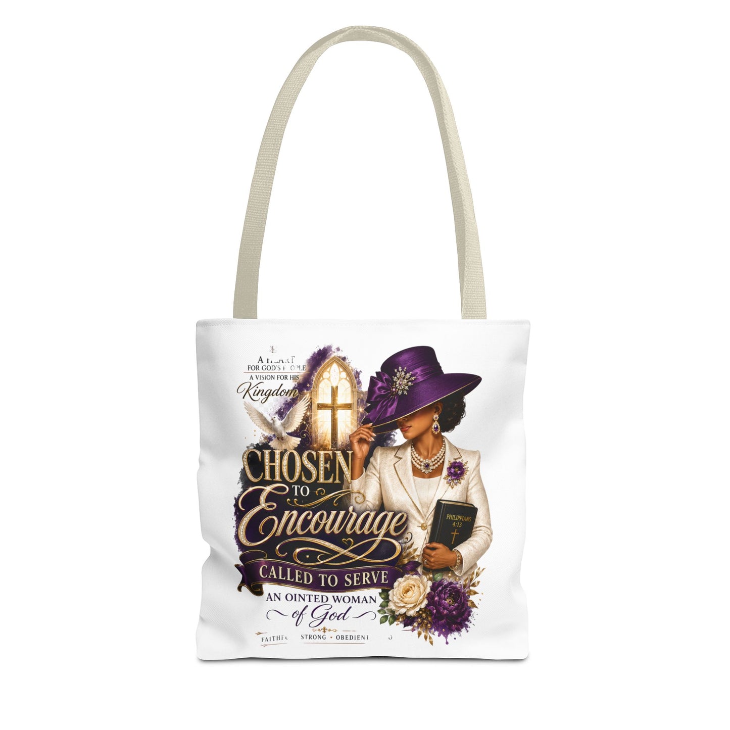 Christian Encourager Tote Bag — "Chosen to Encourage" Design