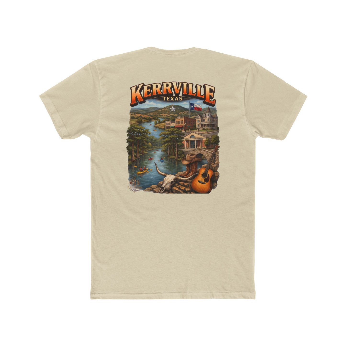 Kerrville Texas Scenic T-Shirt — Riverfront Guitar Vintage Travel Tee