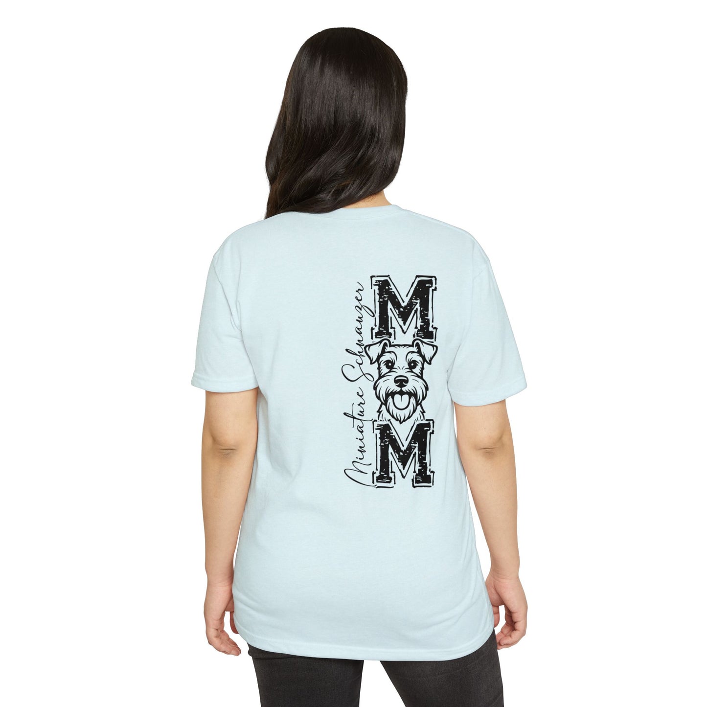 MOM Schnauzer Vertical Graphic T-Shirt — Funny Dog Mom Tee