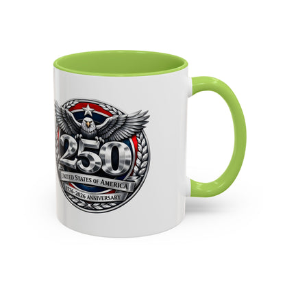 250th USA Bicentennial Eagle Coffee Mug — 1776–2026 Anniversary Accent Mug