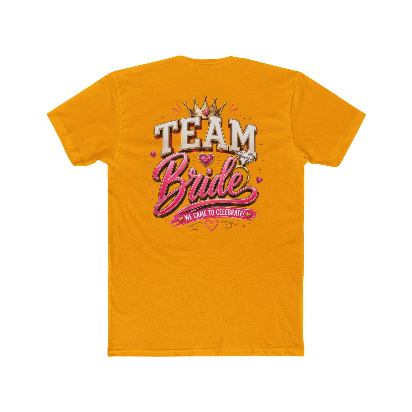 Team Bride T‑Shirt — Bachelorette Party Tee with Crown & Hearts
