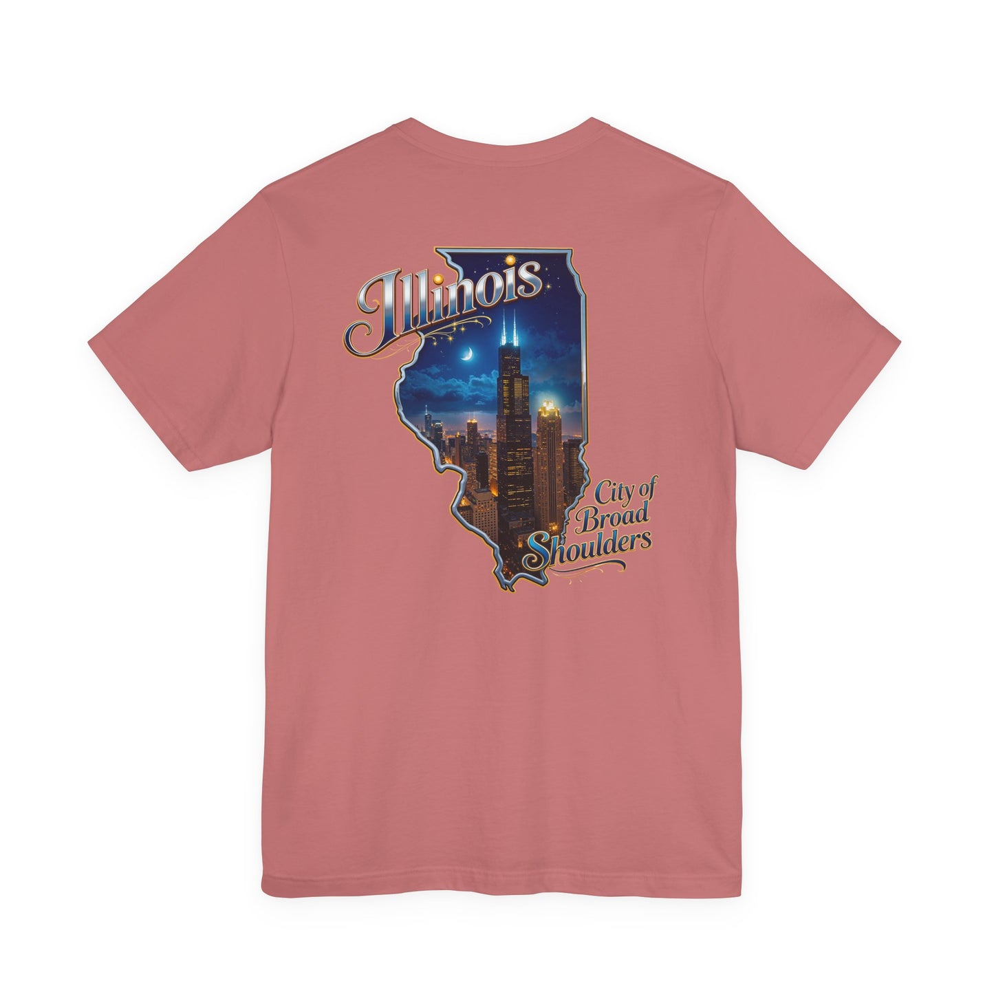 Illinois State Tee — 'City of Broad Shoulders' Chicago Skyline T-Shirt