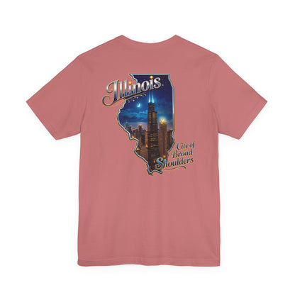 Illinois State Tee — 'City of Broad Shoulders' Chicago Skyline T-Shirt