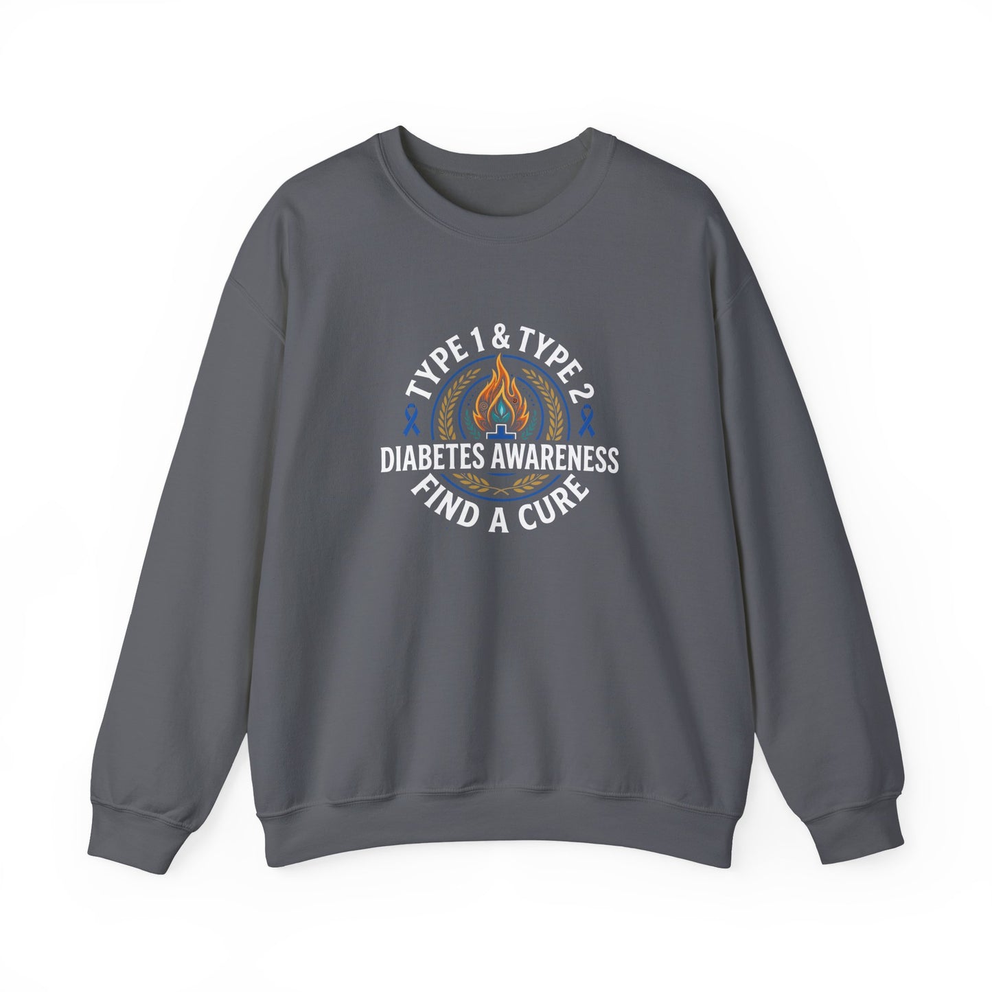 Type 1 & Type 2 Find a Cure Diabetes Awareness Sweatshirt