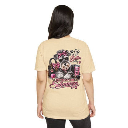 Miniature Schnauzer T-Shirt — "Life’s Better with a Miniature Schnauzer" Cute Dog Tee