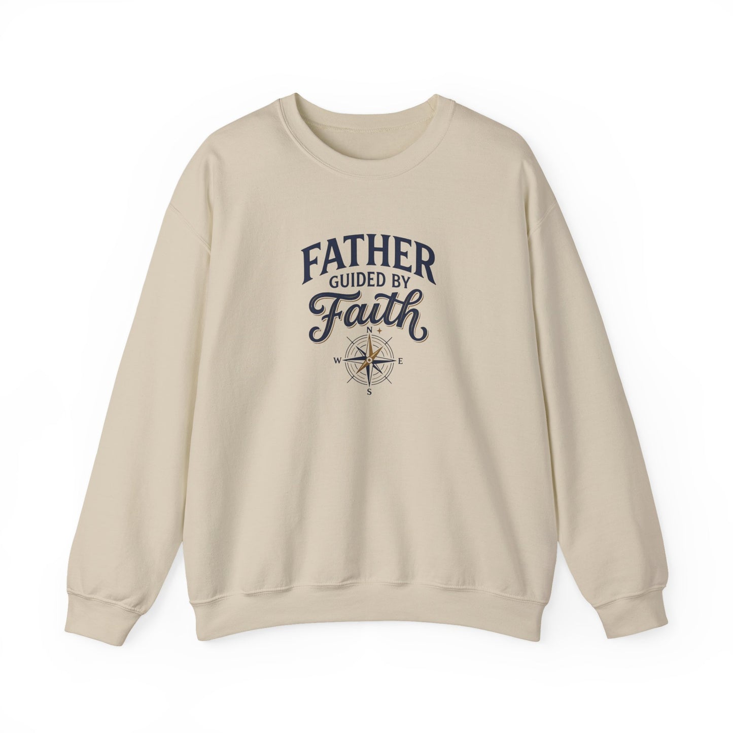 Father Guided By Faith Crewneck Sweatshirt