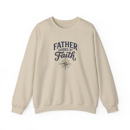 Father Guided By Faith Crewneck Sweatshirt
