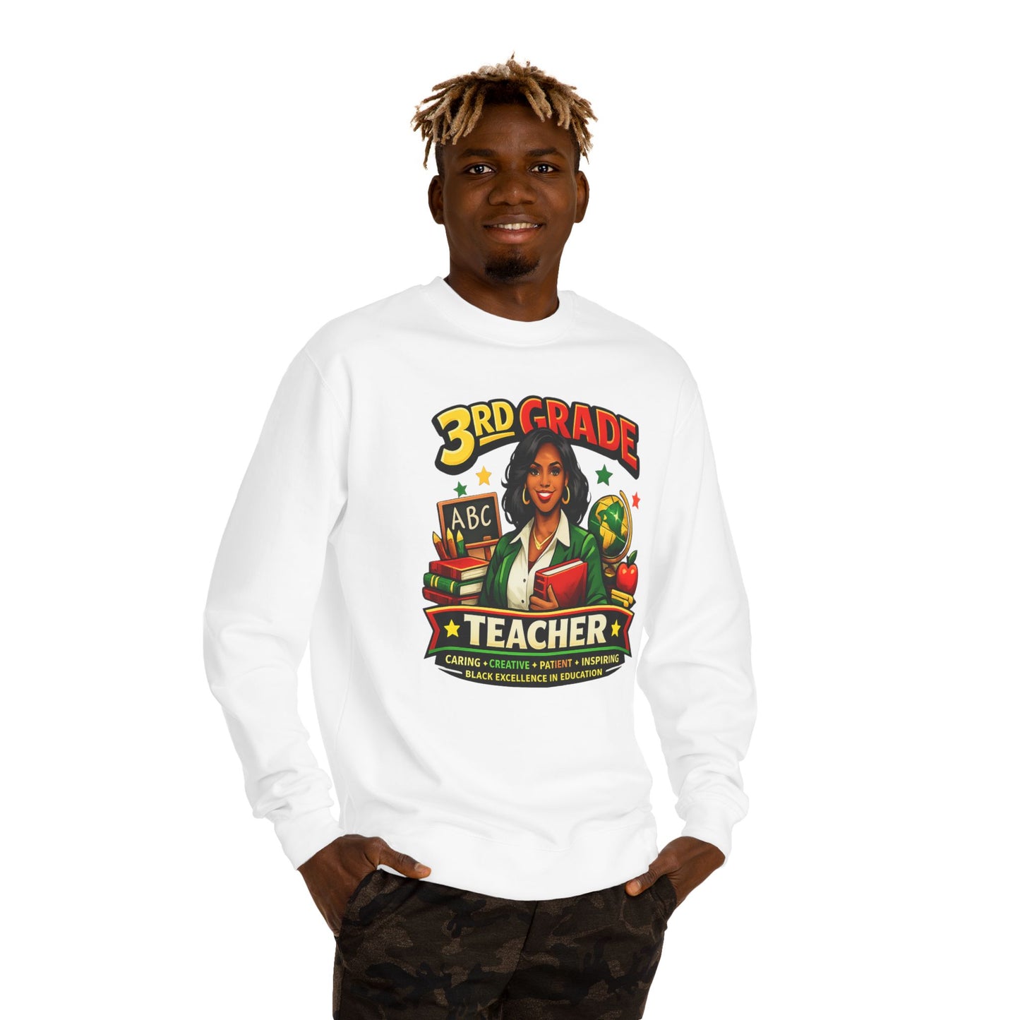 3rd Grade Teacher Sweatshirt – Inspiring Black Excellence Teacher Gift