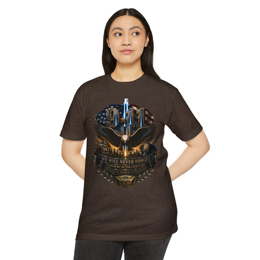 9/11 Remembrance T-Shirt — "We Will Never Forget" Tribute Tee
