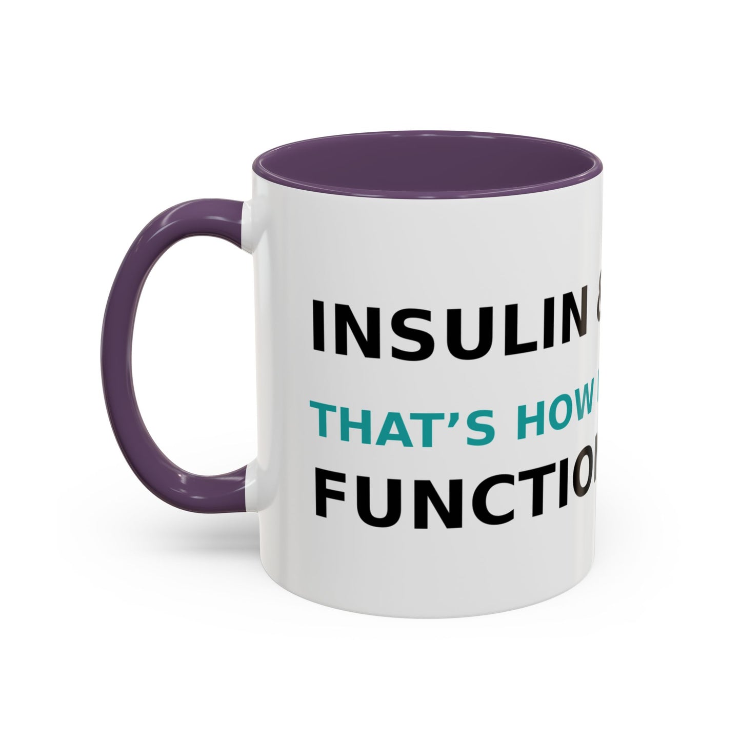Christian Diabetes Coffee Mug – "Powered by Faith and a Little Bit of Insulin" Accent Mug (11/15oz)