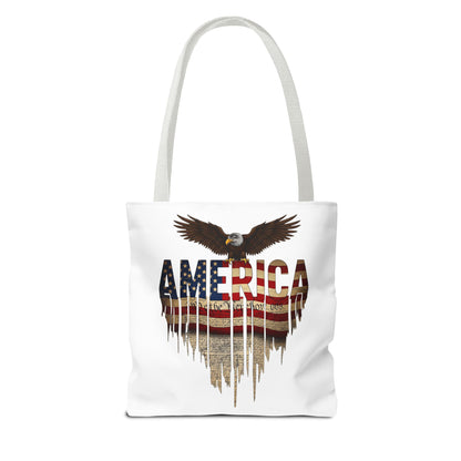 America Eagle Flag Tote Bag – Patriotic USA Canvas Tote