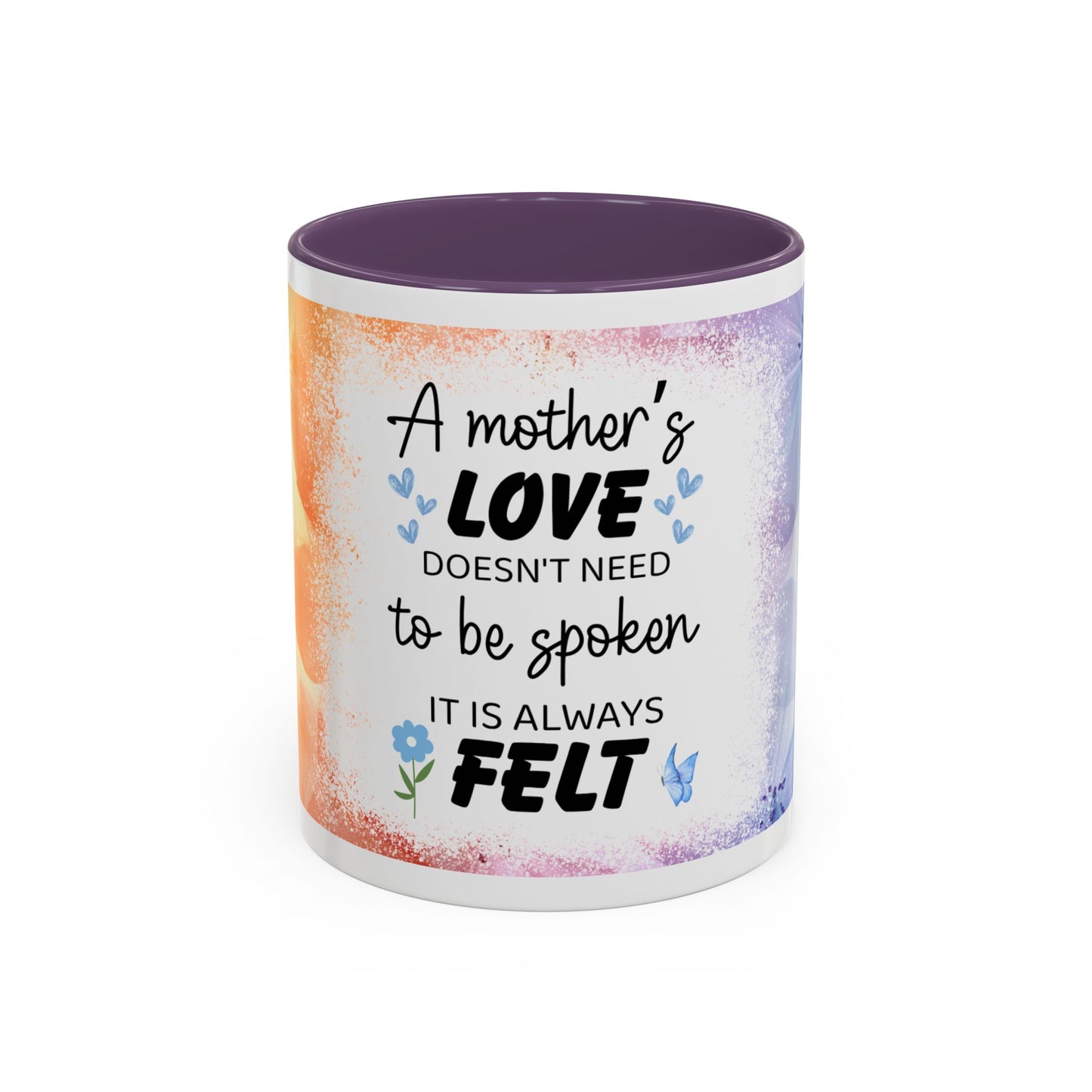 Mother’s Love Accent Coffee Mug – Floral Inspirational Gift (11/15 oz)