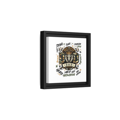 Framed Matte Canvas 'Best Ever DAD' Wall Art – Lion King Design, Father’s Day Gift