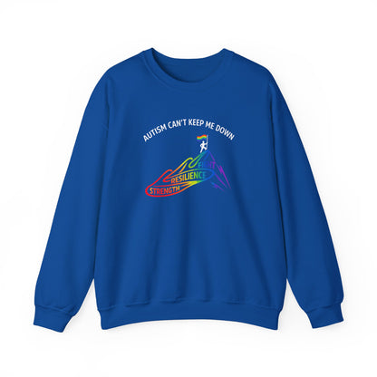 Autism Can't Keep Me Down Fight Resilience Strength Sweatshirt