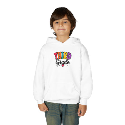 Third Grade Kids Hoodie — Colorful Back-to-School Sweatshirt